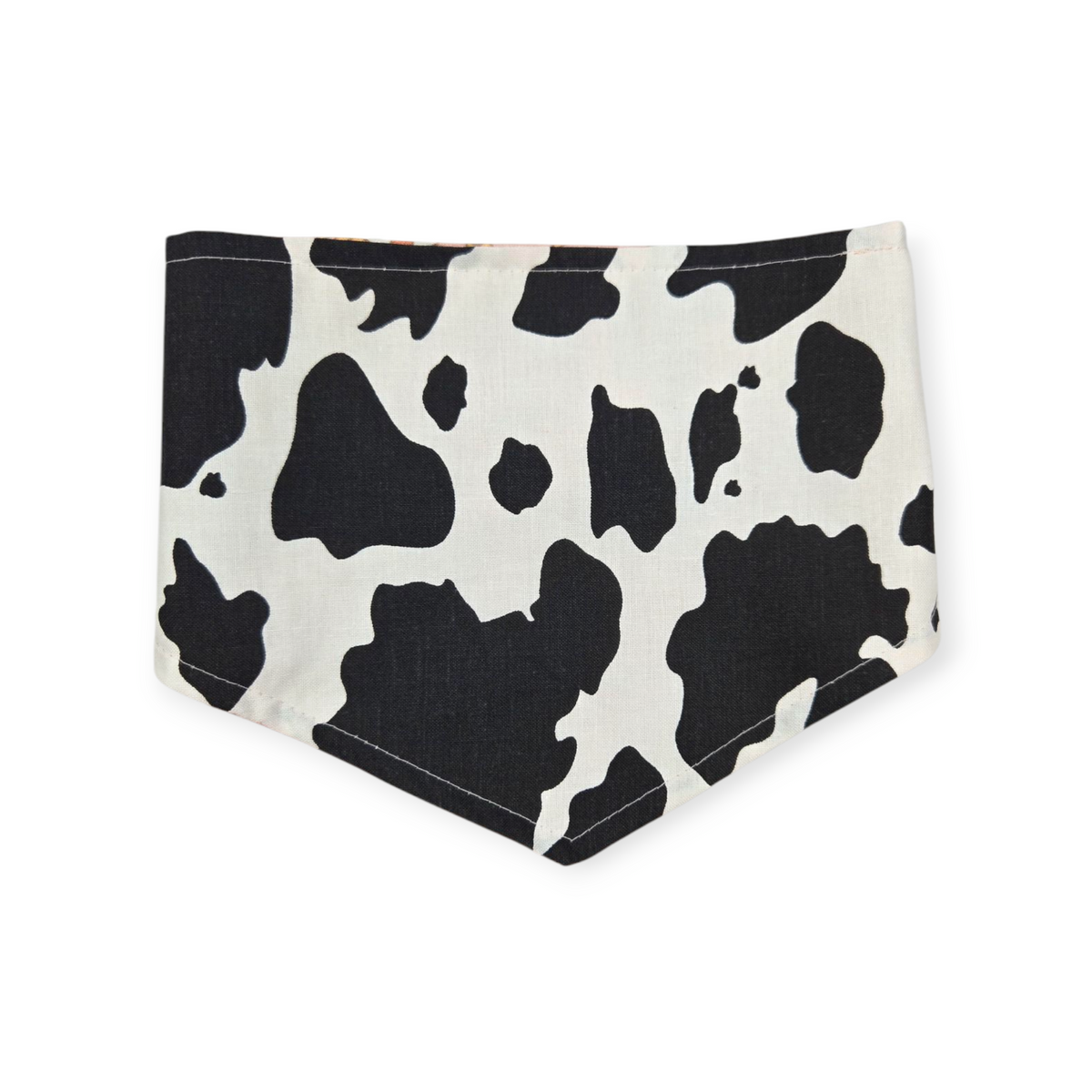 Disco Cowgirl/Cow Spots Reversible Tie-on Bandana (Small)