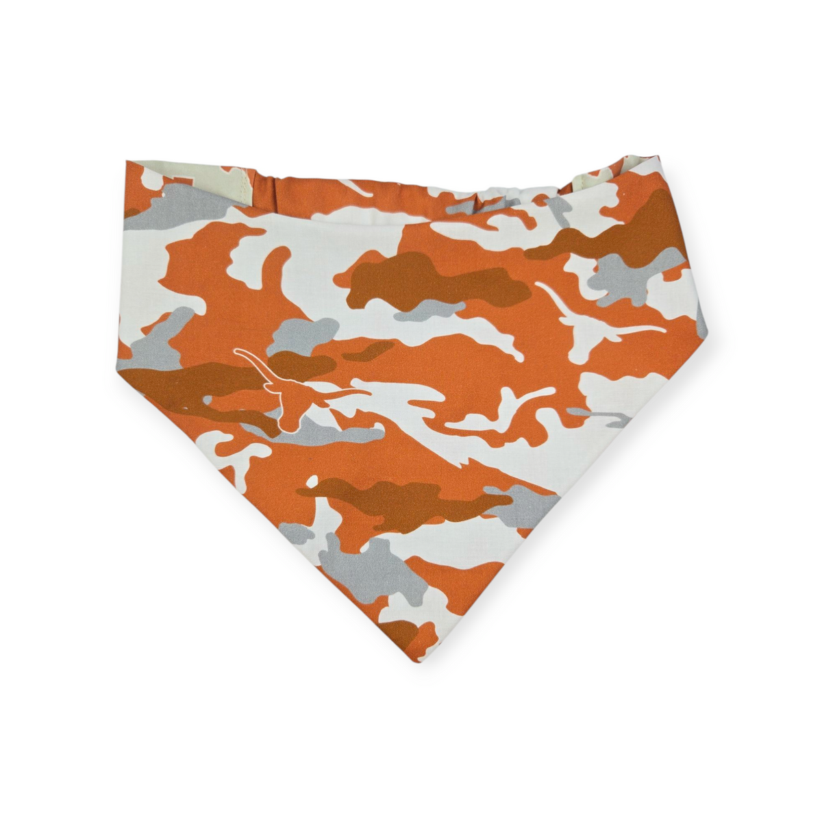 UT Camo/Texas on Creme Reversible Slip-on Scrunchie Bandana (Large/X-Large)