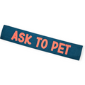 Ask to Pet (Glitter Coral on Teal) Leash Sleeve