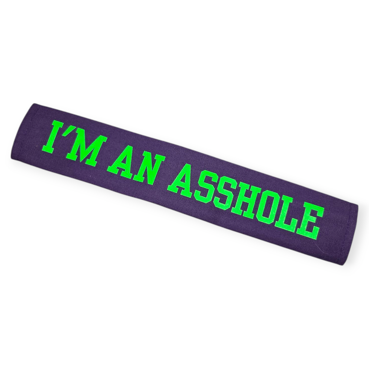 I'm as Asshole (Neon Green on Purple) Leash Sleeve