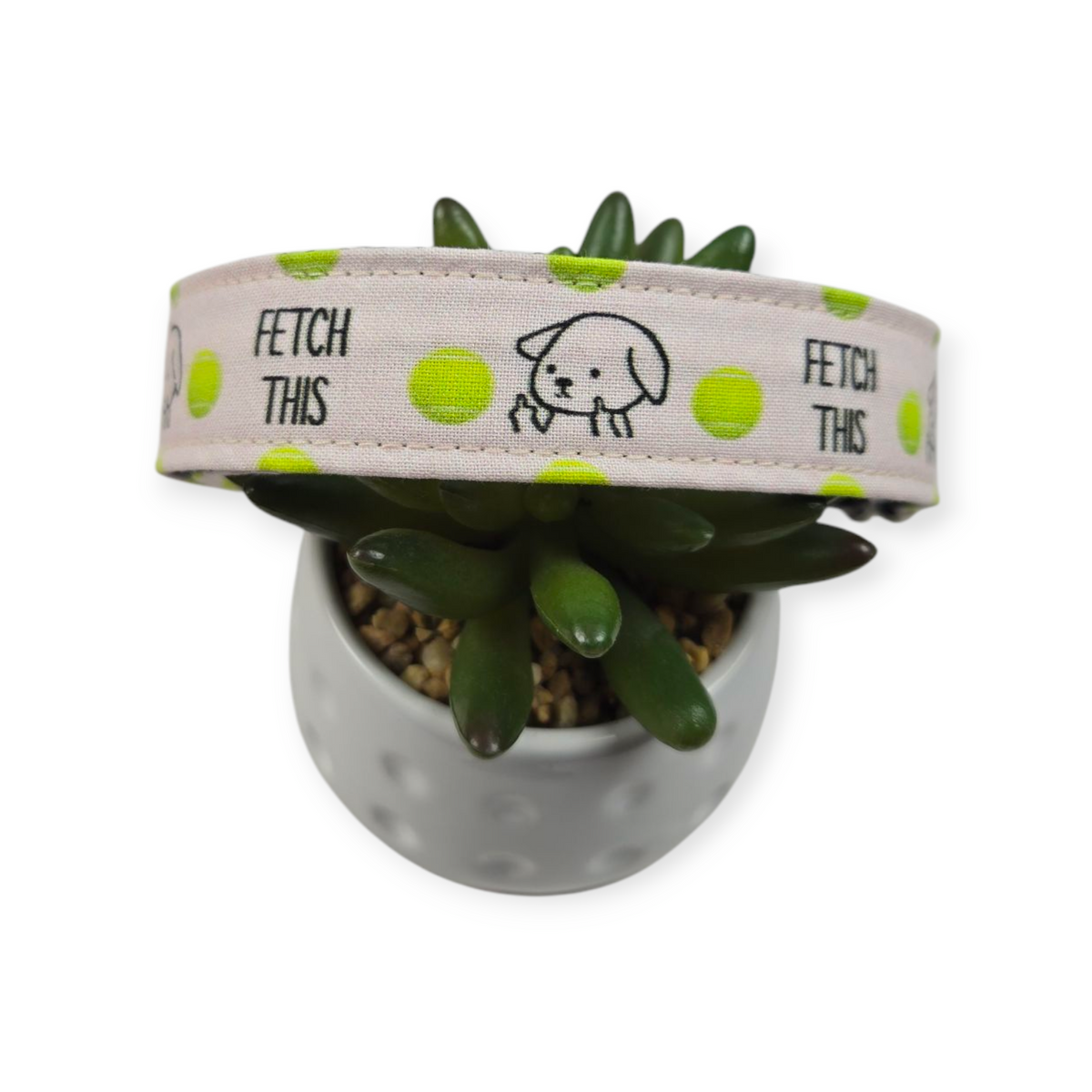 Fetch This on Pink Dog Collar (Large)