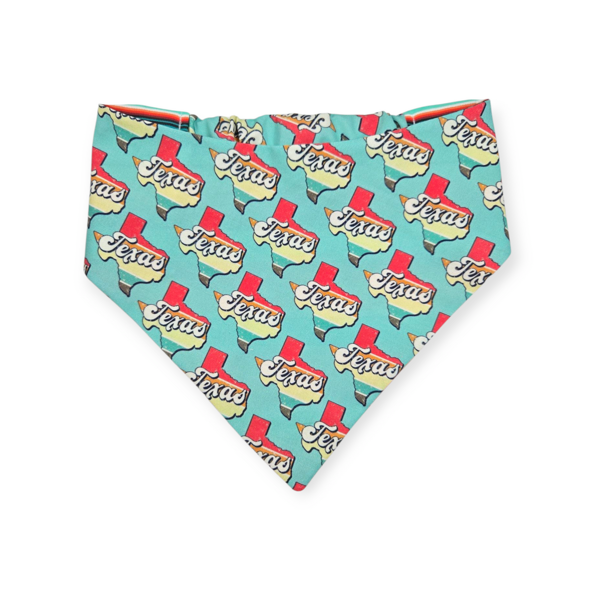 Texas Serape/Serape Reversible Slip-on Scrunchie Bandana (Large)