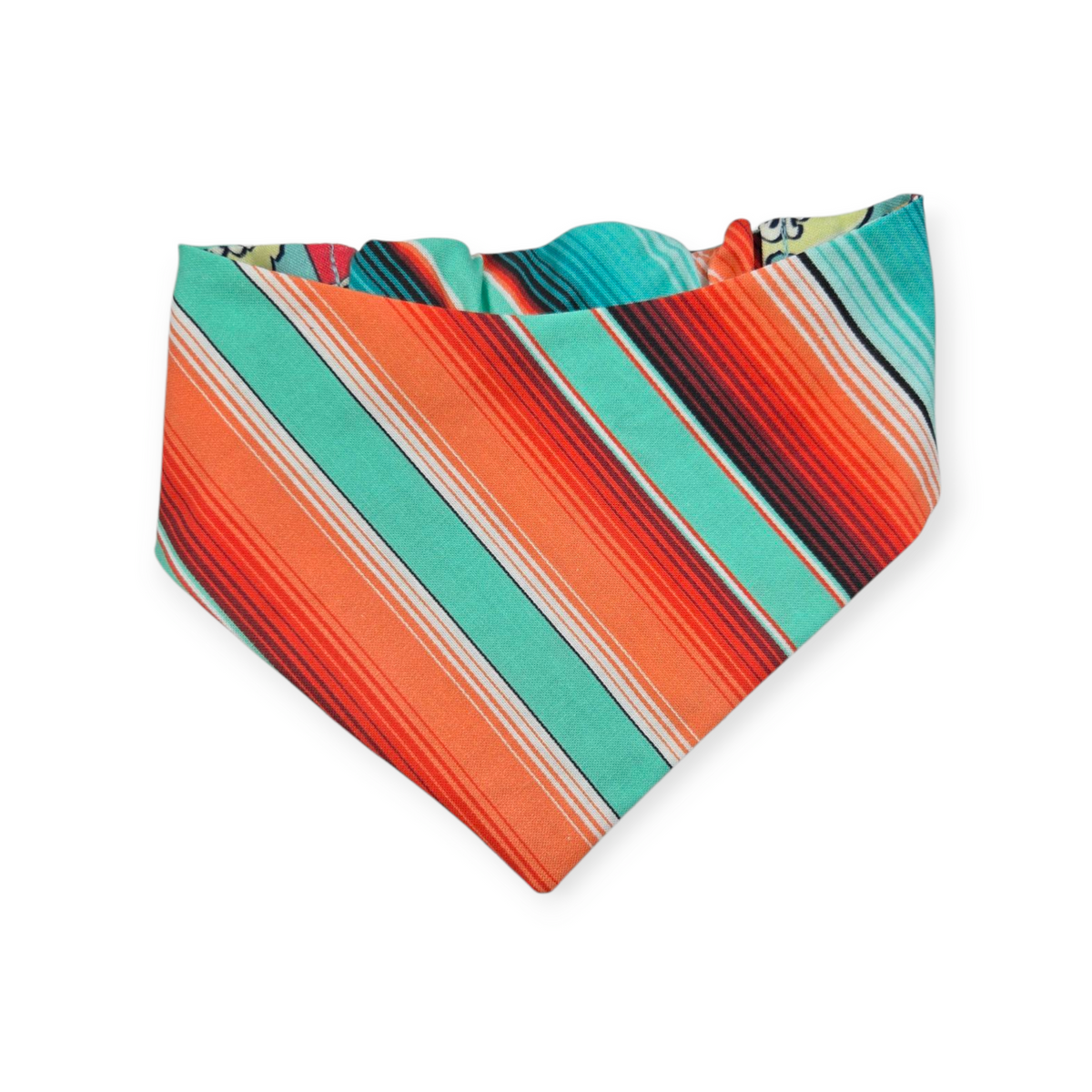 Texas Serape/Serape Reversible Slip-on Scrunchie Bandana (X-Small/Small)