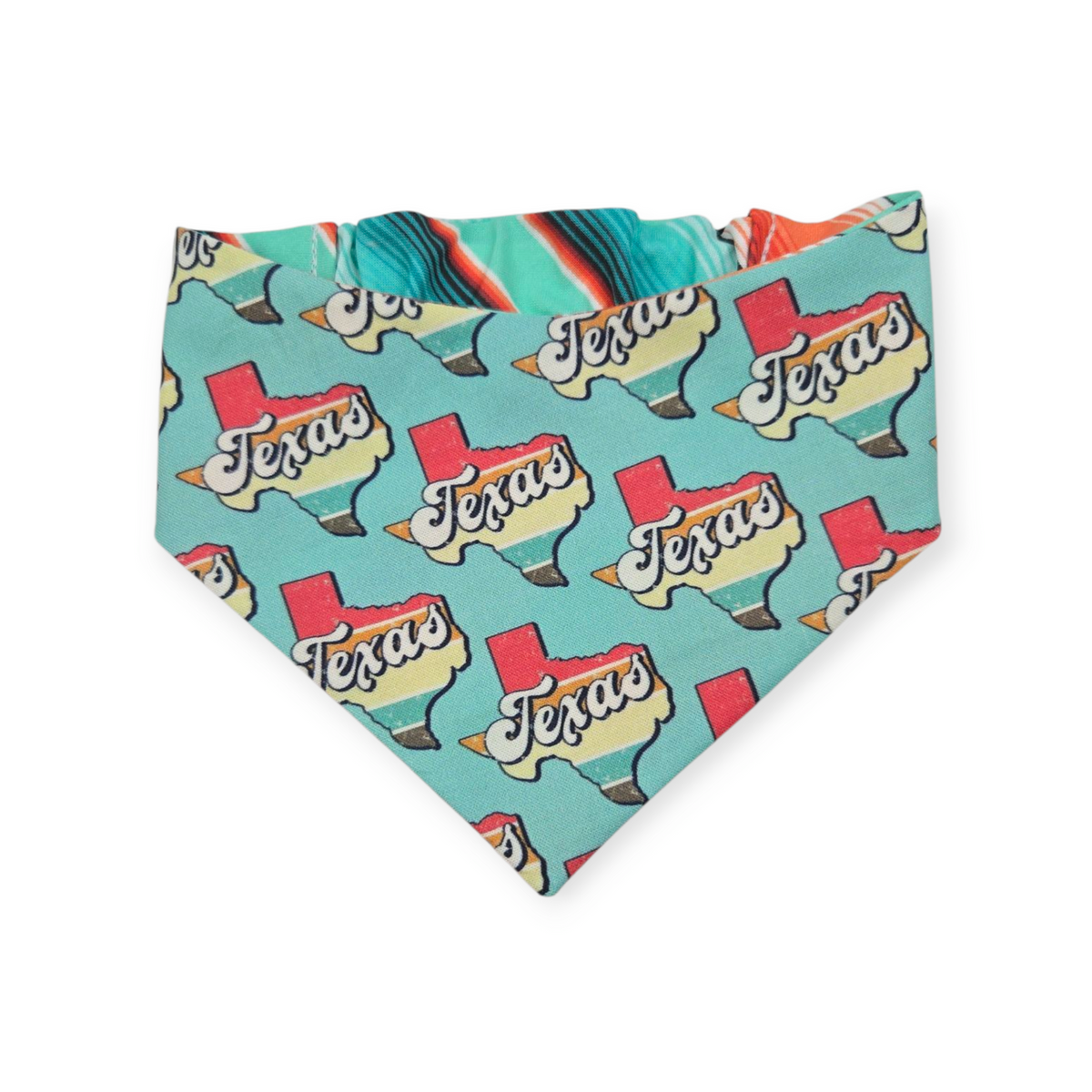 Texas Serape/Serape Reversible Slip-on Scrunchie Bandana (X-Small/Small)