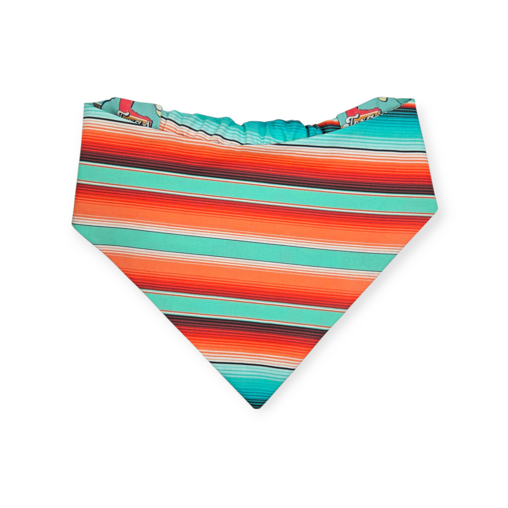 Texas Serape/Serape Reversible Slip-on Scrunchie Bandana (X-Large)