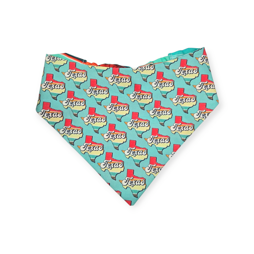 Texas Serape/Serape Reversible Slip-on Scrunchie Bandana (X-Large)