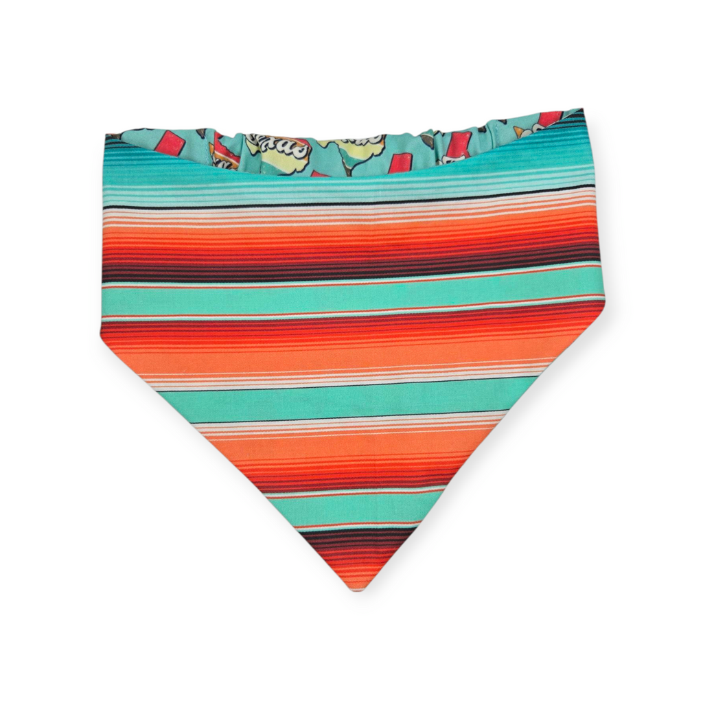 Texas Serape/Serape Reversible Slip-on Scrunchie Bandana (Large)