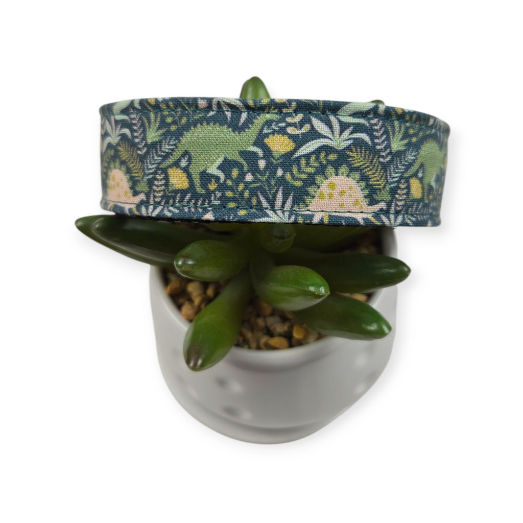 Dinosaurs & Plants Dog Collar (Large)