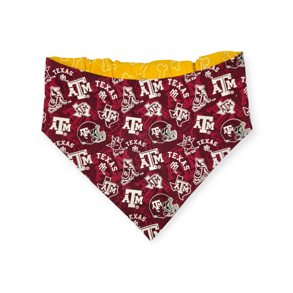 A&M/Mustard Bones Reversible Slip-on Scrunchie Bandana (Large/X-Large)
