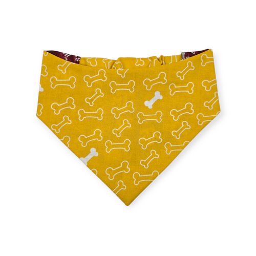 A&M/Mustard Bones Reversible Slip-on Scrunchie Bandana (Large)