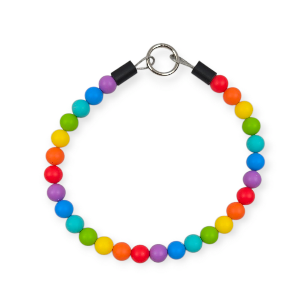 Rainbow Beaded Collar - 15"