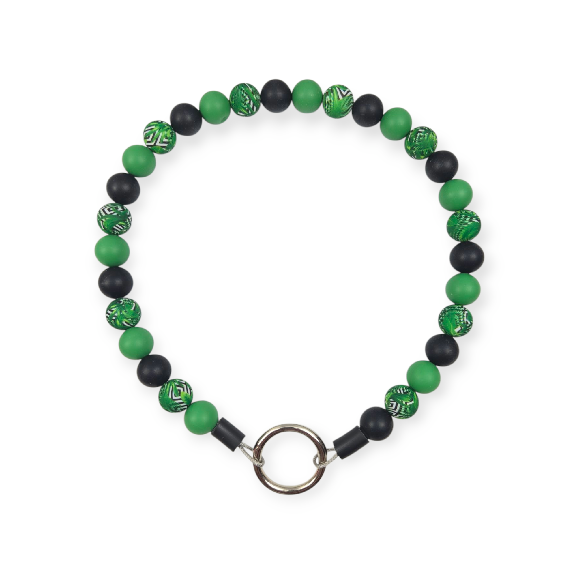 Geometric Palm Beaded Collar - 19"