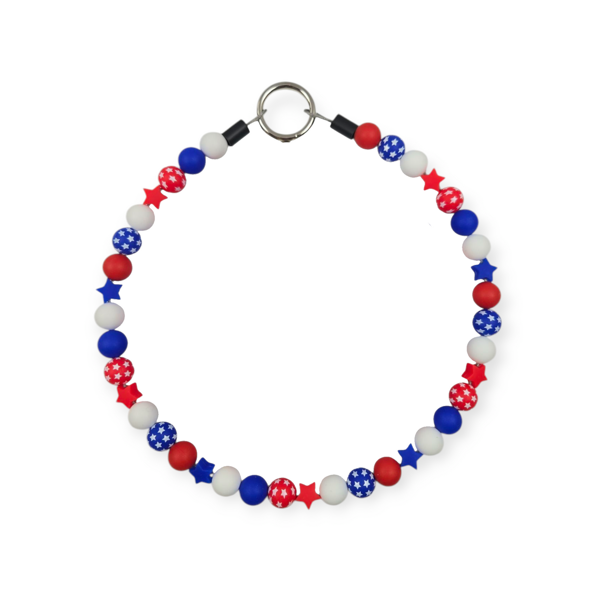 Patriotic Stars Beaded Collar - 23"