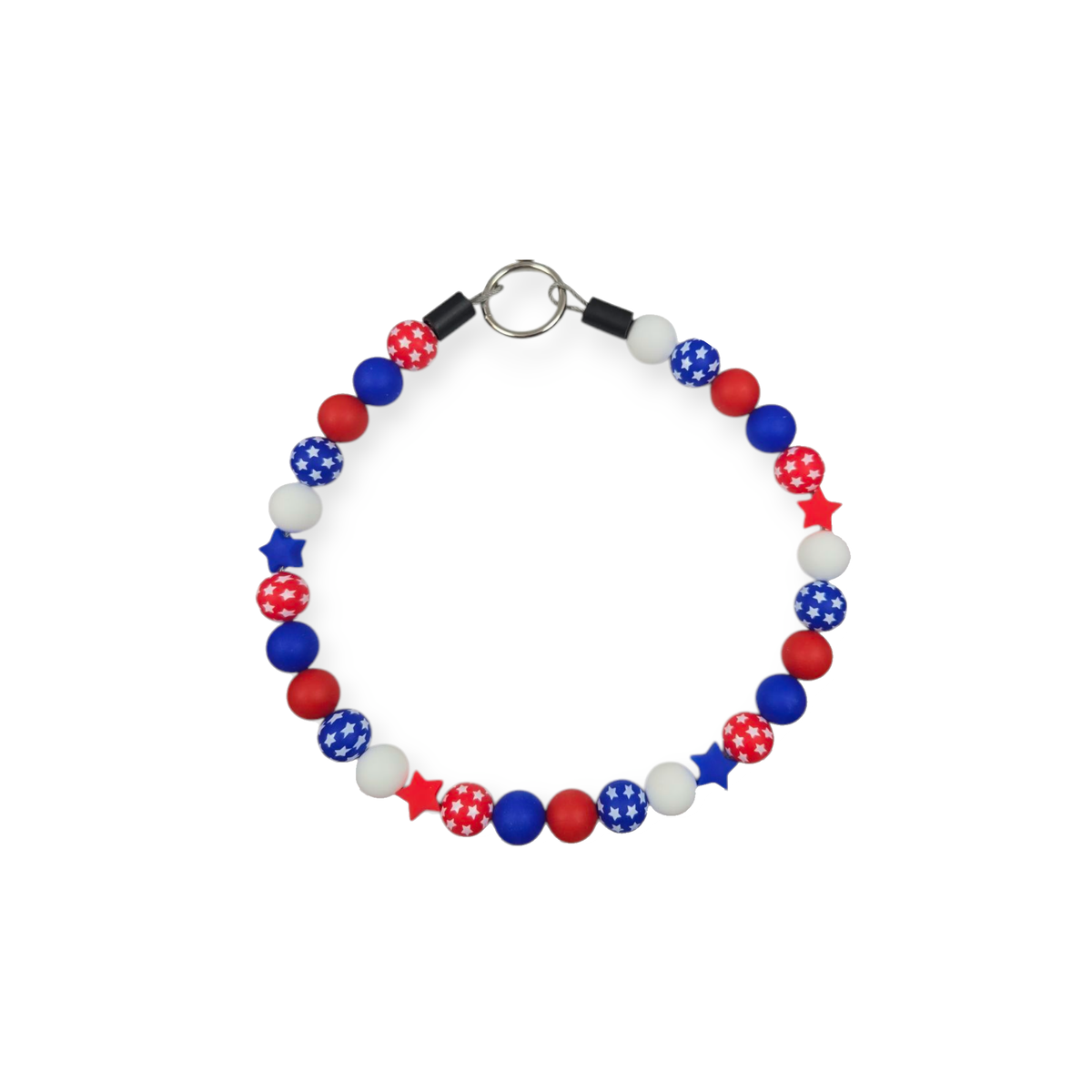 Patriotic Stars Beaded Collar - 18"