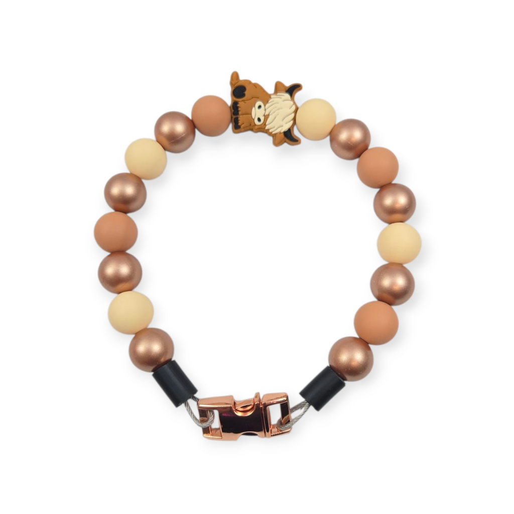 Highland Cow Beaded Collar - 12.5"