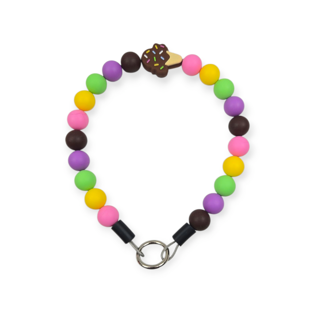 Chocolate Ice cream Beaded Collar - 15"