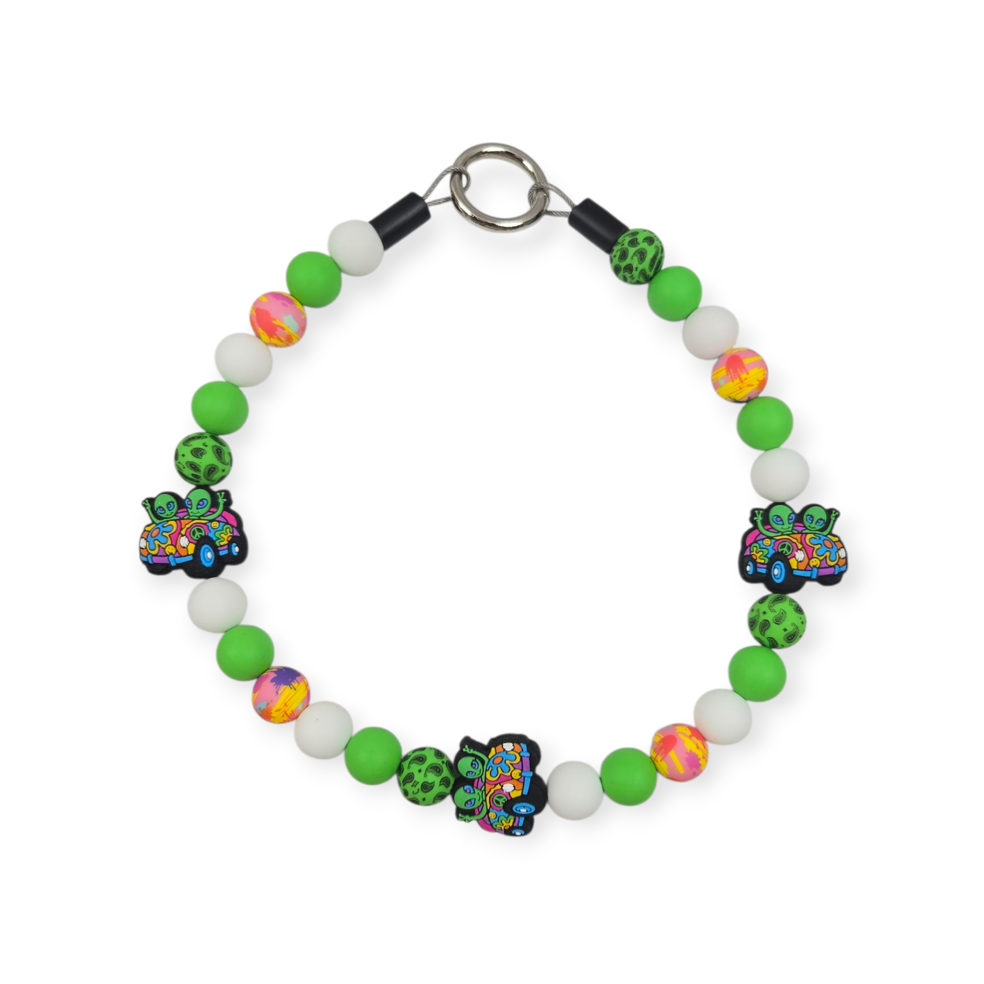 90s Aliens Beaded Collar - 18.5"