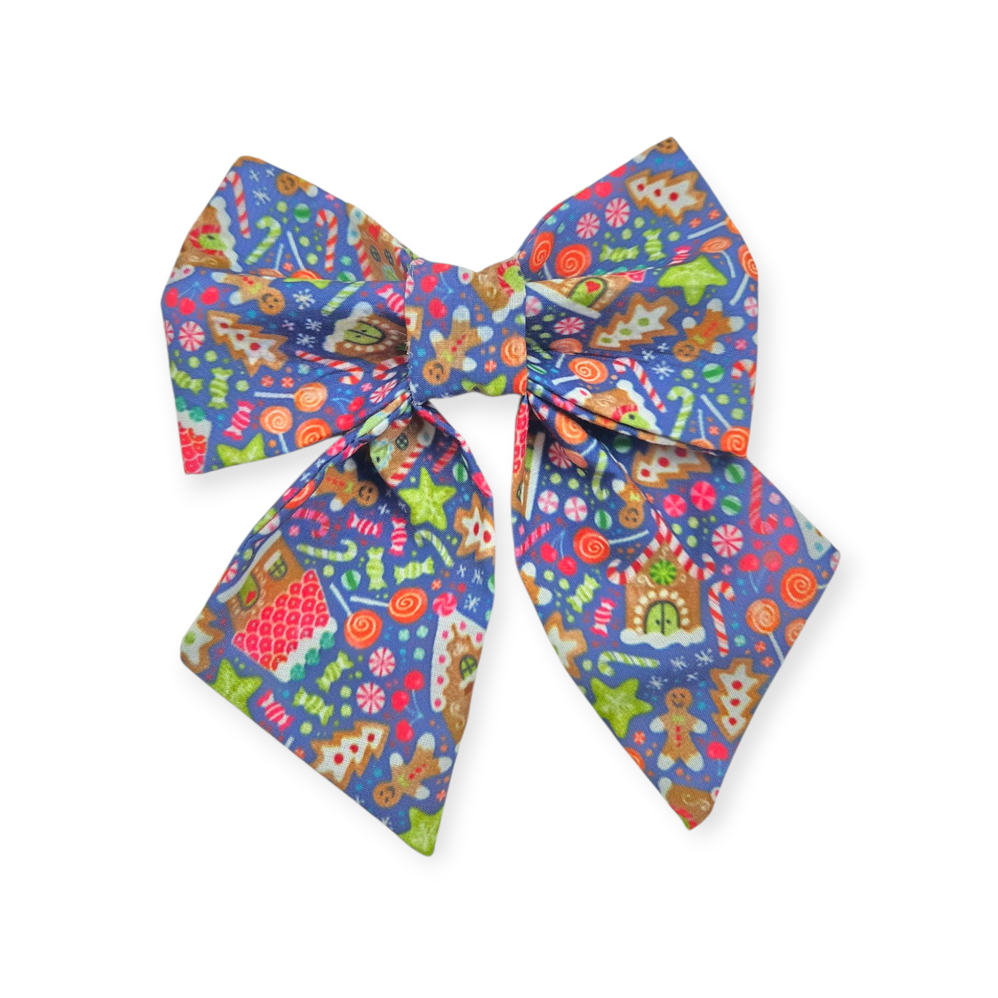 Gingerbread Houses on Dark Sailor Bow - 5"