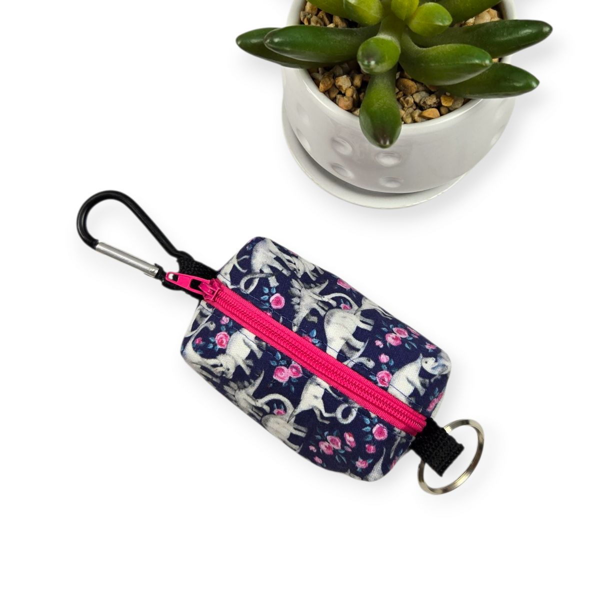 Dog Waste Bag Dispenser -  Dinosaurs and Roses