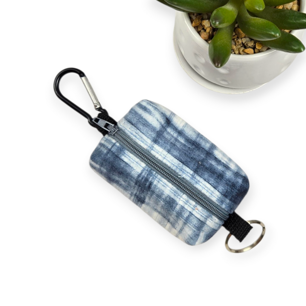 Dog Waste Bag Dispenser - Blue Watercolor Brush Strokes