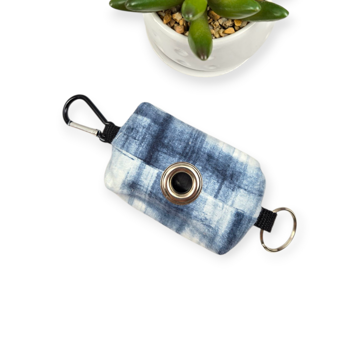 Dog Waste Bag Dispenser - Blue Watercolor Brush Strokes