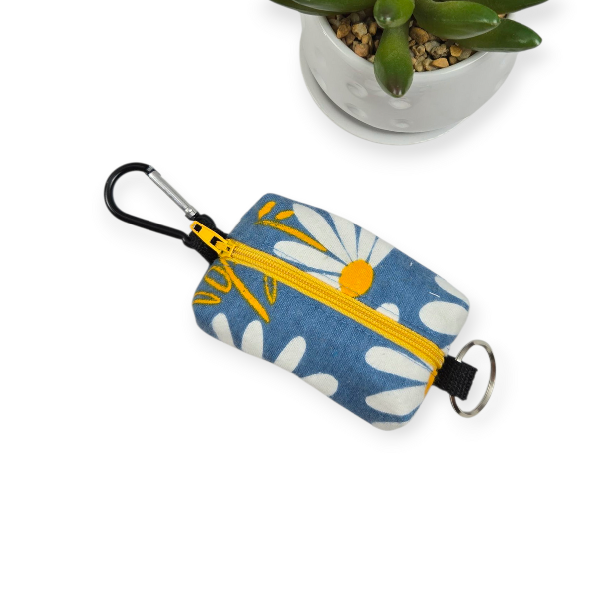 Dog Waste Bag Dispenser - Denim Daisies
