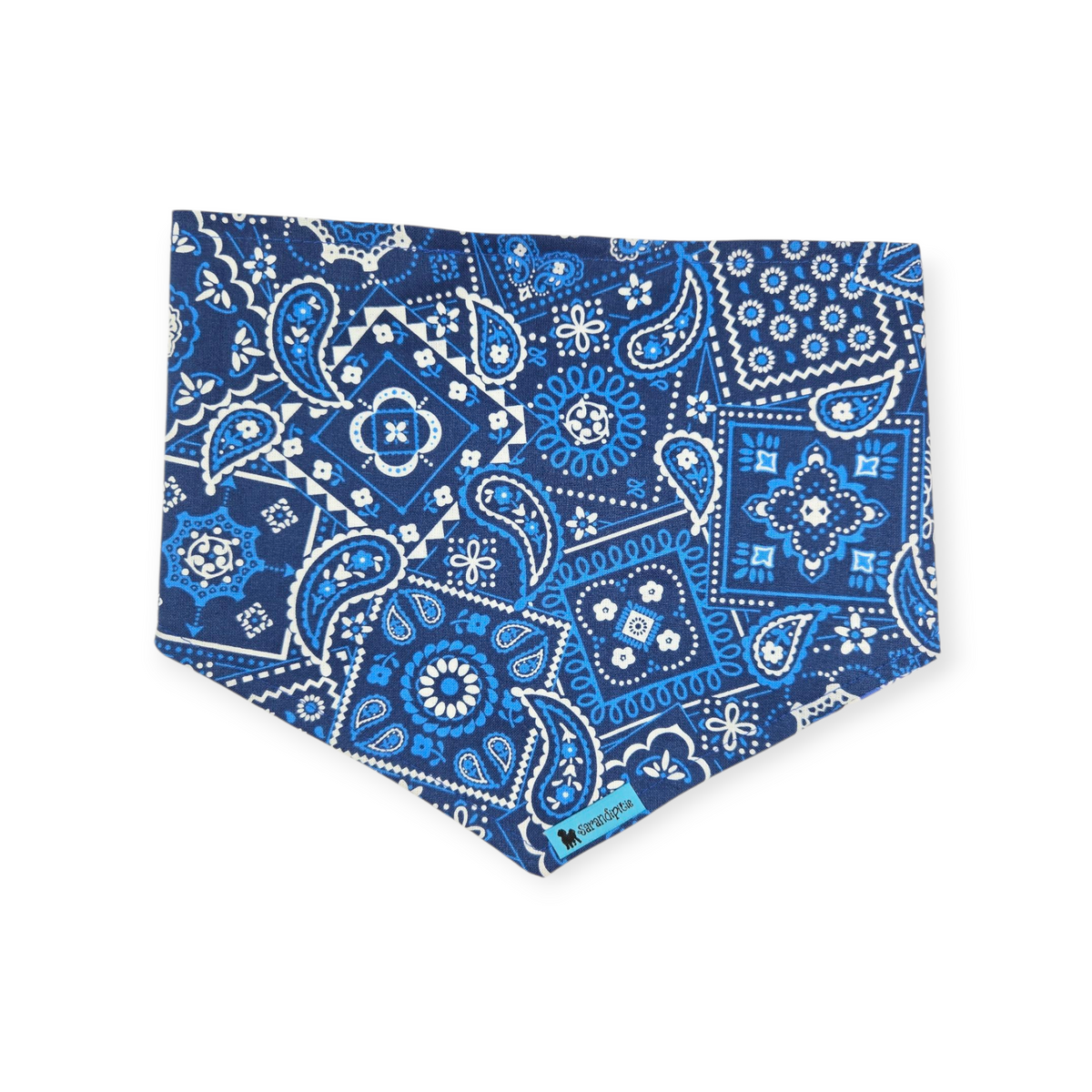 Fur Buddy/Blue Paisley Tie-on Bandana (Medium)