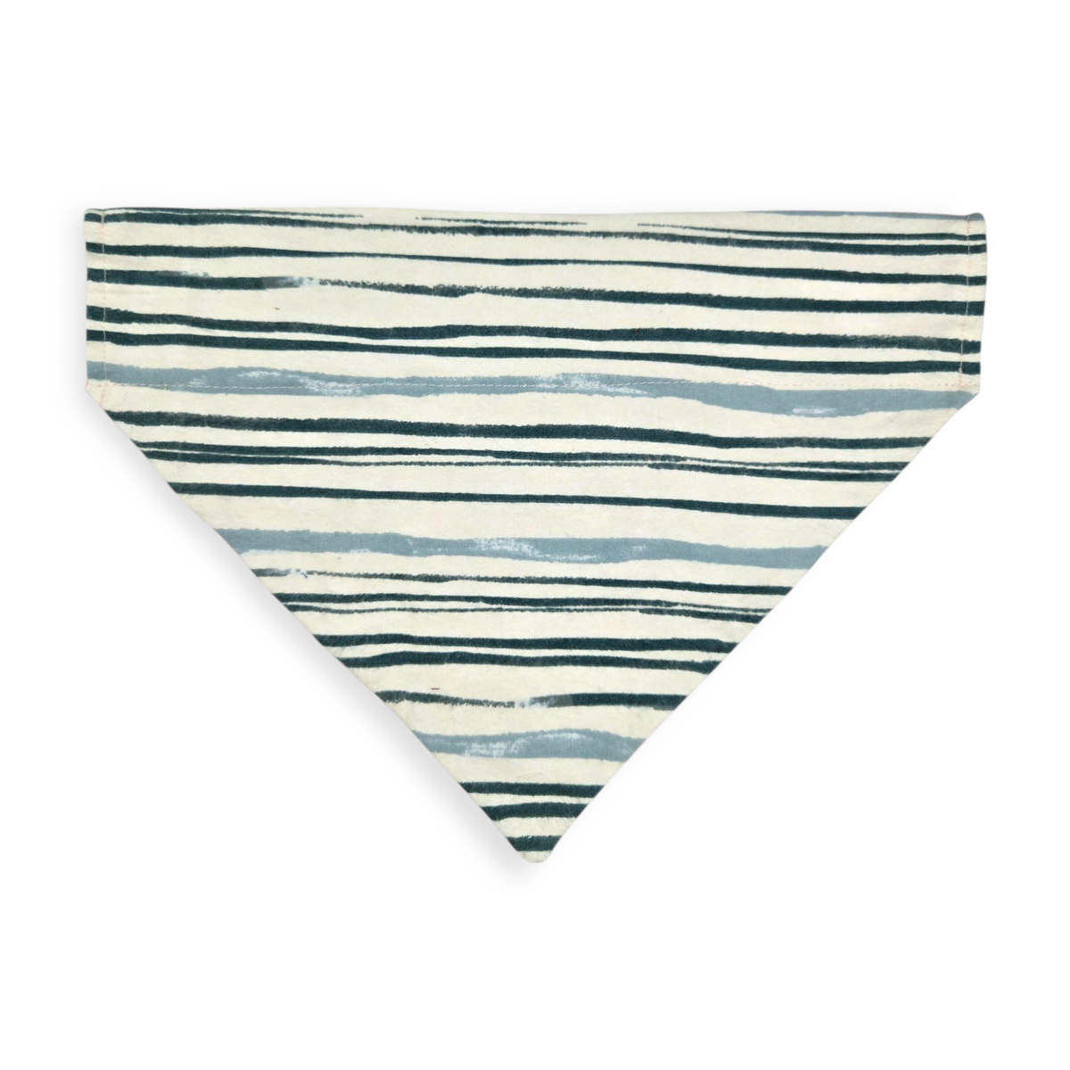 Vintage Milk & Cookies/Green Stripe Reversible Slide-on Bandana (Large)
