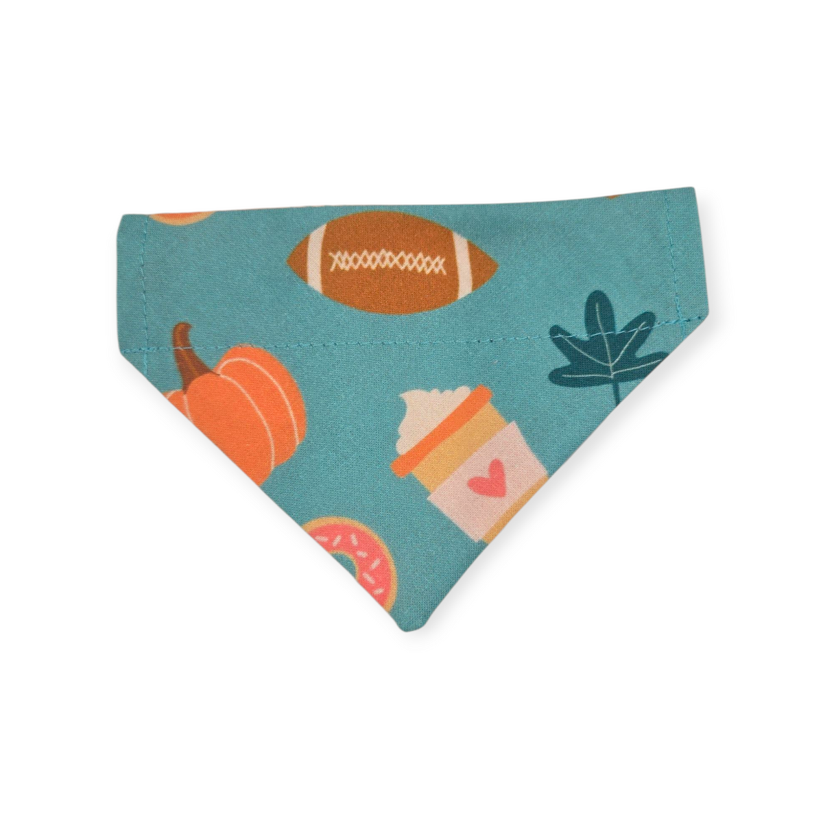 Fall Favorites/ Peach Plaid Reversible Slide-on Bandana (X-Small)