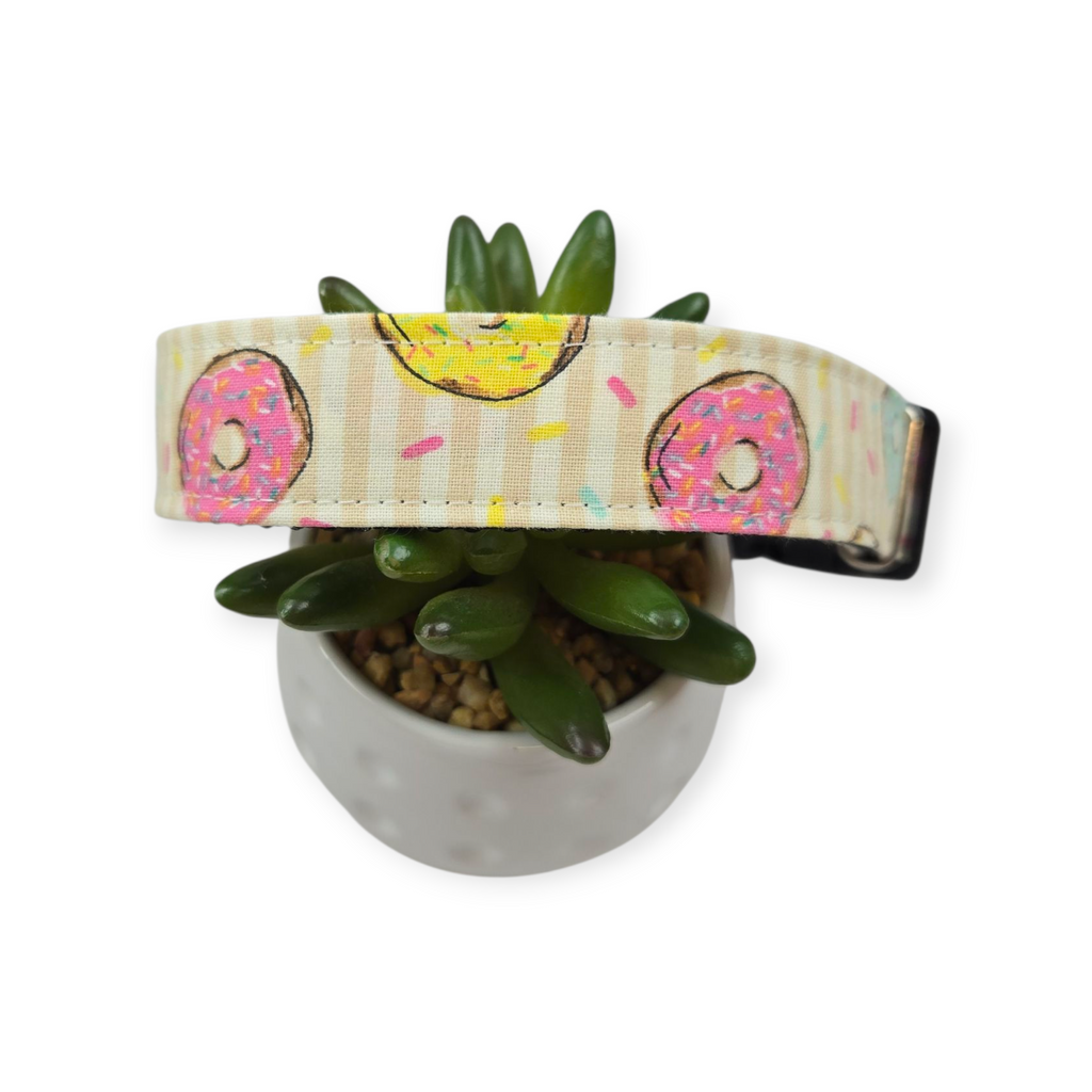 Donuts Dog collar (Medium, 1" wide)