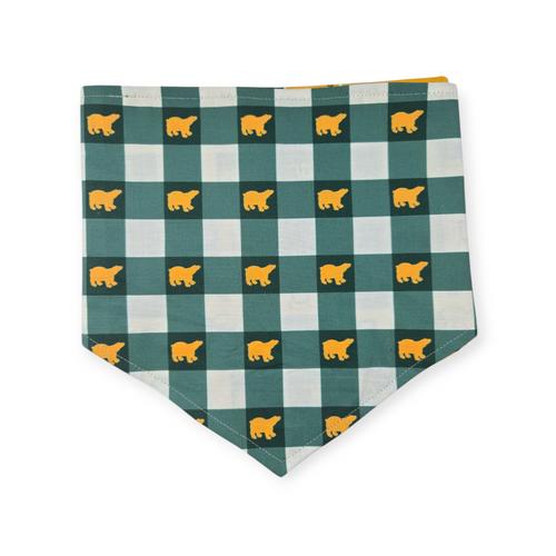 Baylor/Baylor Plaid Tie-on Bandana (Large)