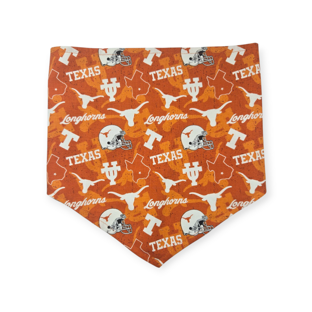 Longhorns/Fractal Lines Reversible Tie-on Bandana (X-Large)