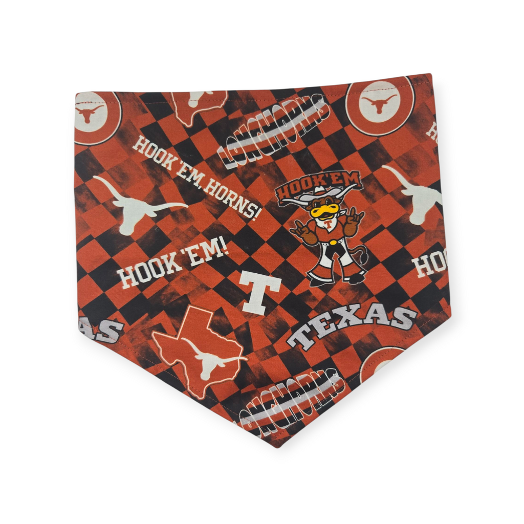 UT Check Allover/Geo Mosaic Reversible Tie-on Bandana (X-Large)
