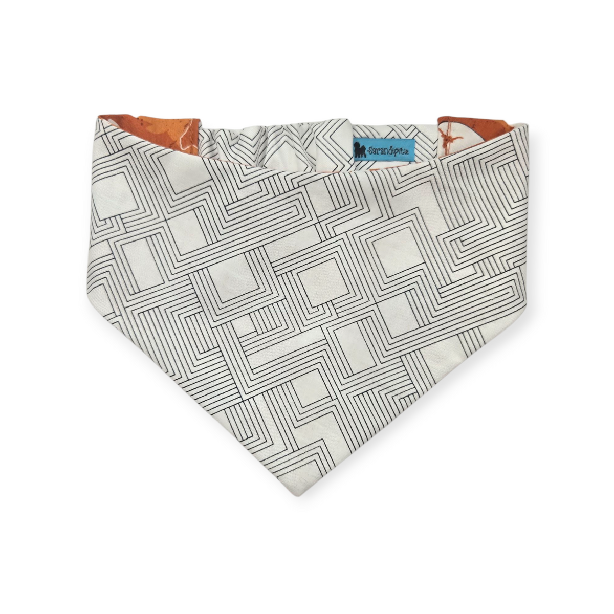Longhorns/Fractal Lines Slip-on Scrunchie Bandana (Medium)