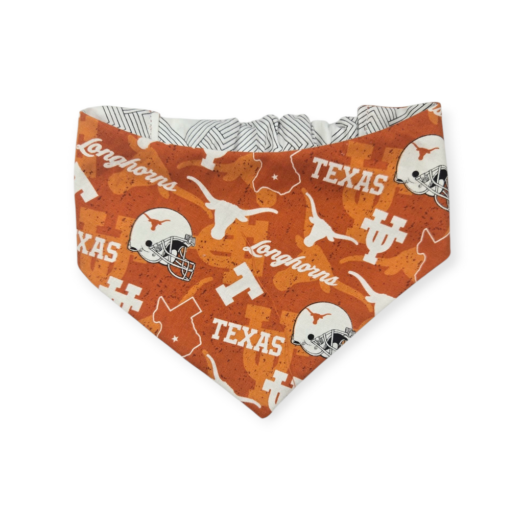 Longhorns/Fractal Lines Slip-on Scrunchie Bandana (Medium)