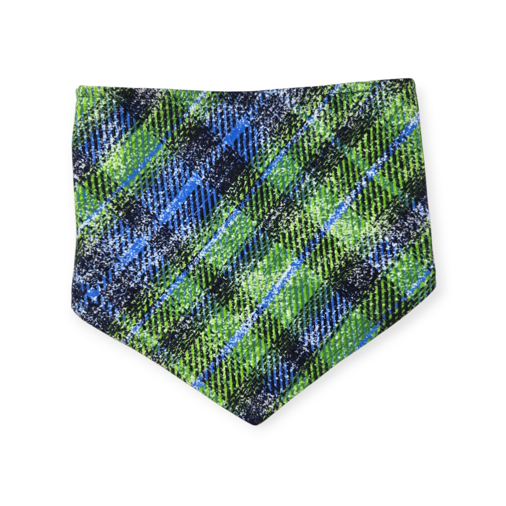 Mavericks/Distressed Plaid Tie-on Bandana (Large)