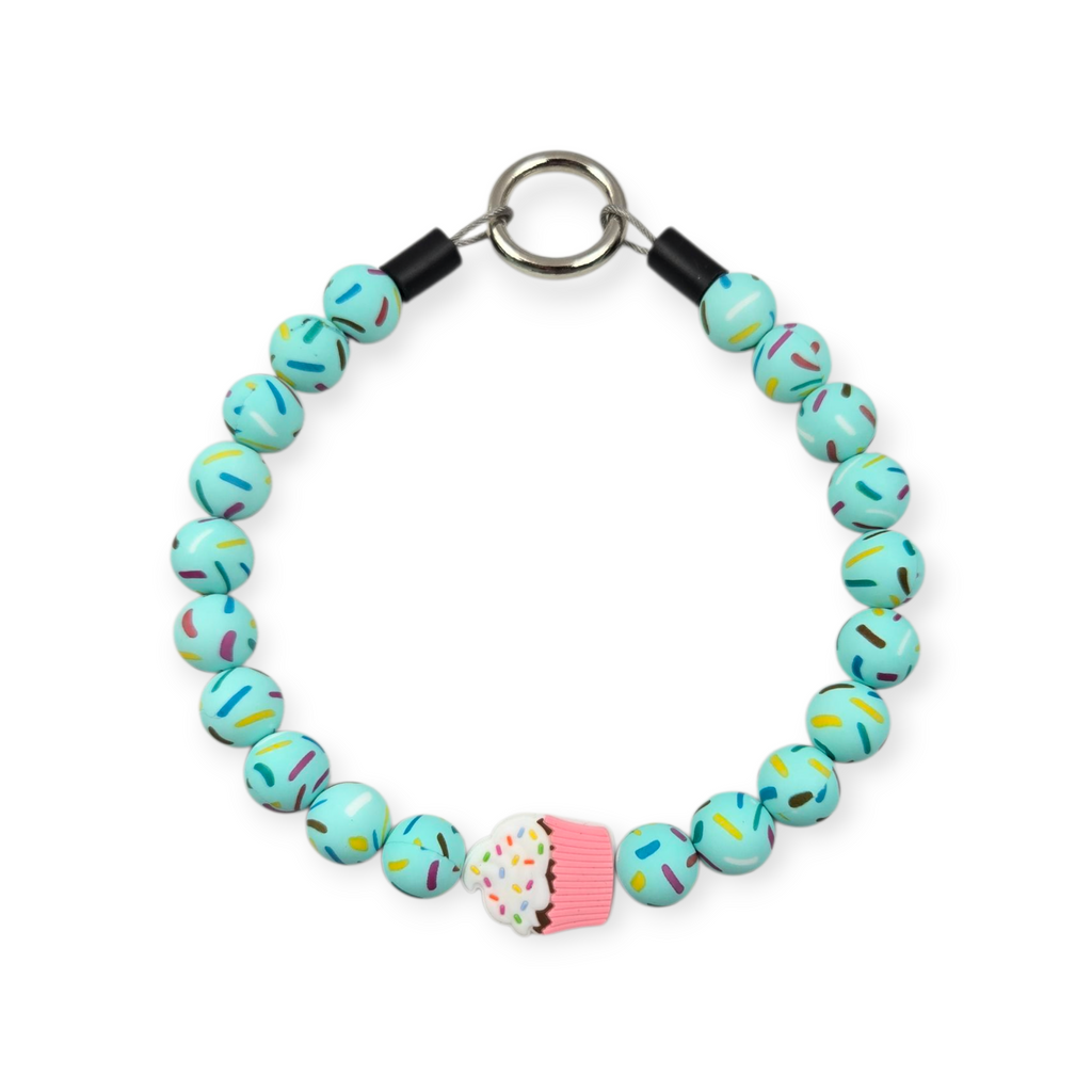 Cupcake & Sprinkles Beaded Collar - 15"