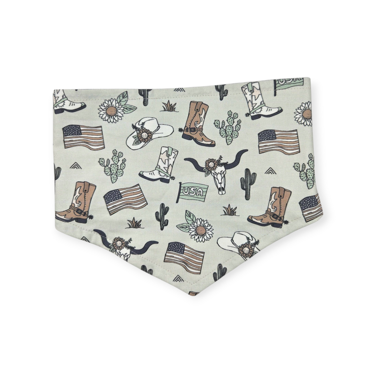Little Cowboy/Gray Plaid Tie-on Bandana (Large)