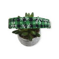Snowflakes on Buffalo Plaid Dog Collar (Large)