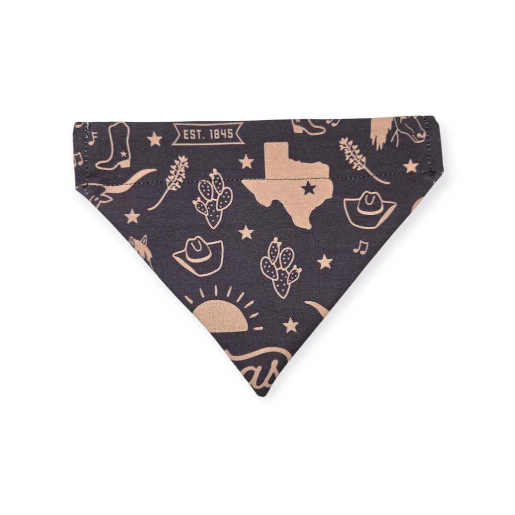 Texas Western Americana/Brown Southwestern Reversible Reversible Slide-on Bandana (Small)
