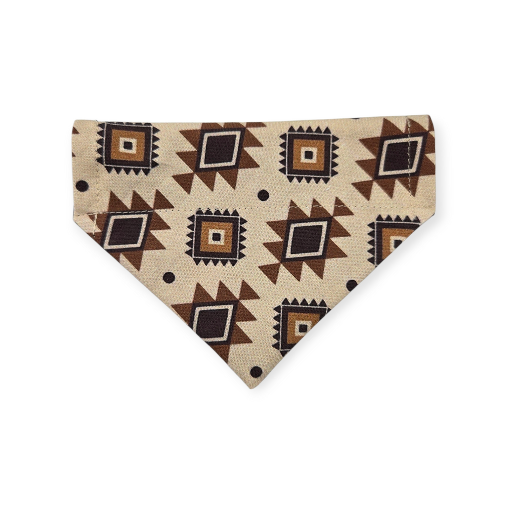 Texas Western Americana/Brown Southwestern Reversible Slide-on Bandana (X-Small)