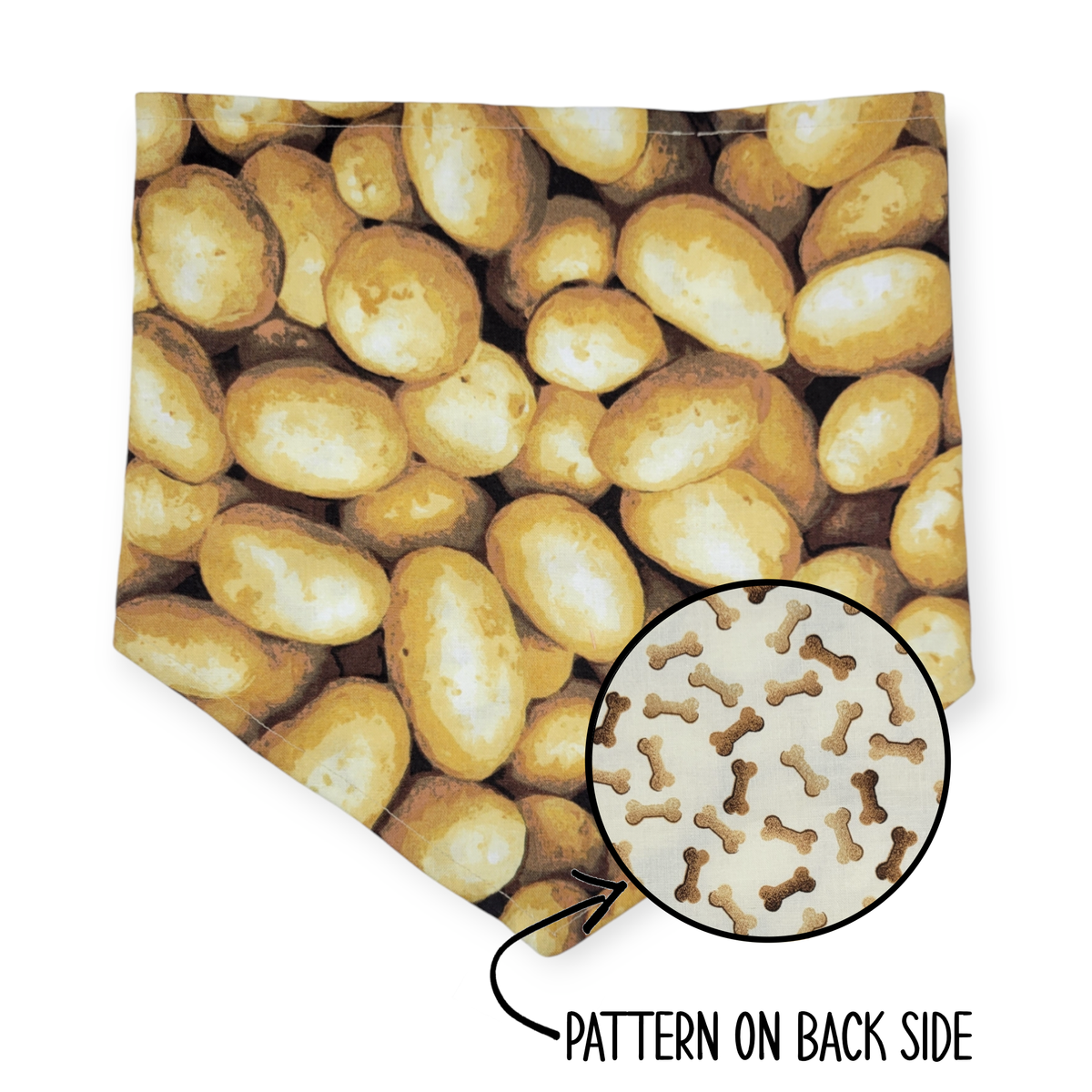 Potatoes/Brown Dog Bones Reversible Bandana