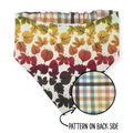 Rainbow Leaves/Rainbow Plaid Reversible Bandana