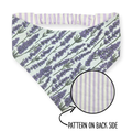 Shabby Chic Lavender Floral/Lavender Purple Stripe Reversible Bandana