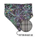 Spiderwebs/Gray Plaid Reversible Bandana