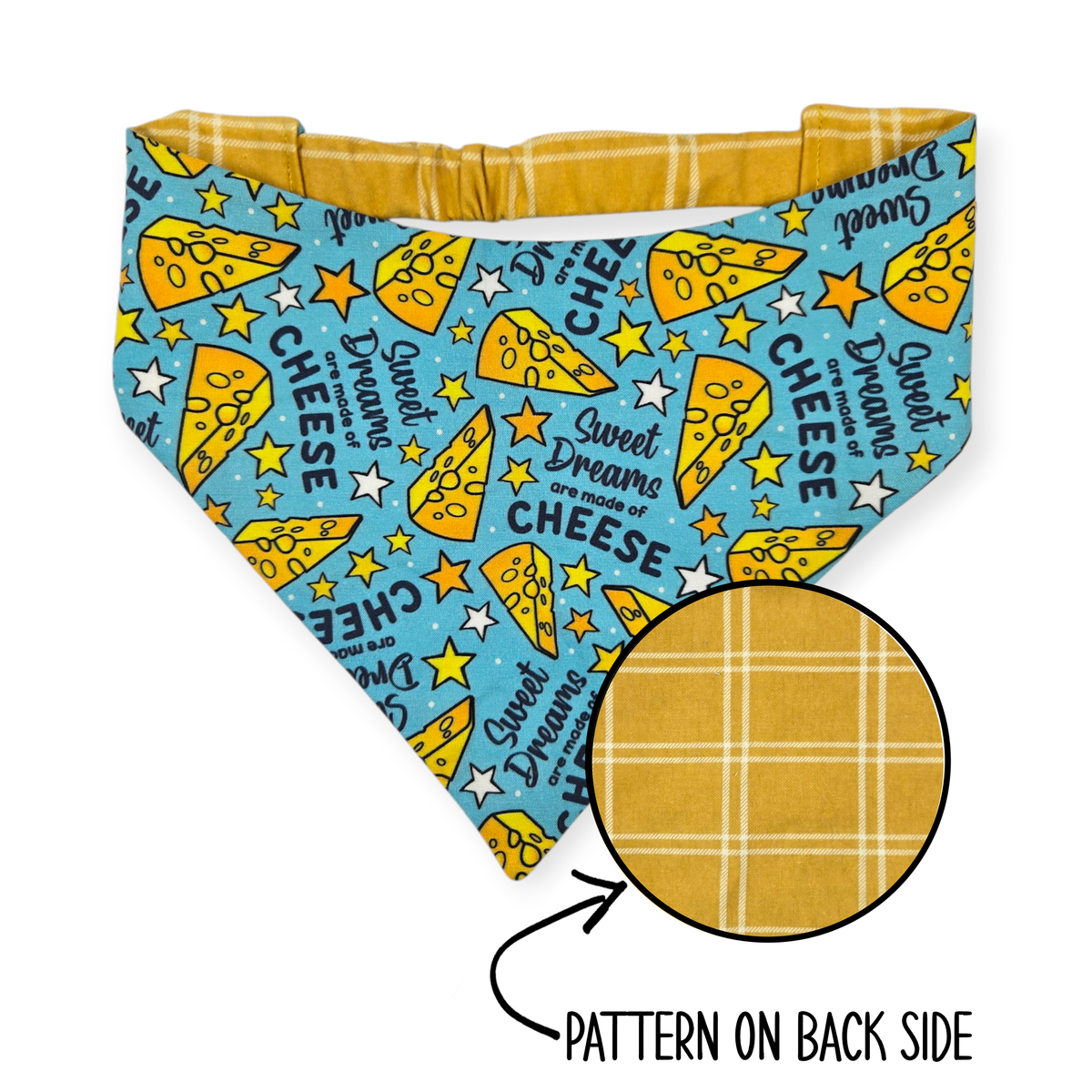 Sweet Dreams/Mustard Plaid Reversible Bandana