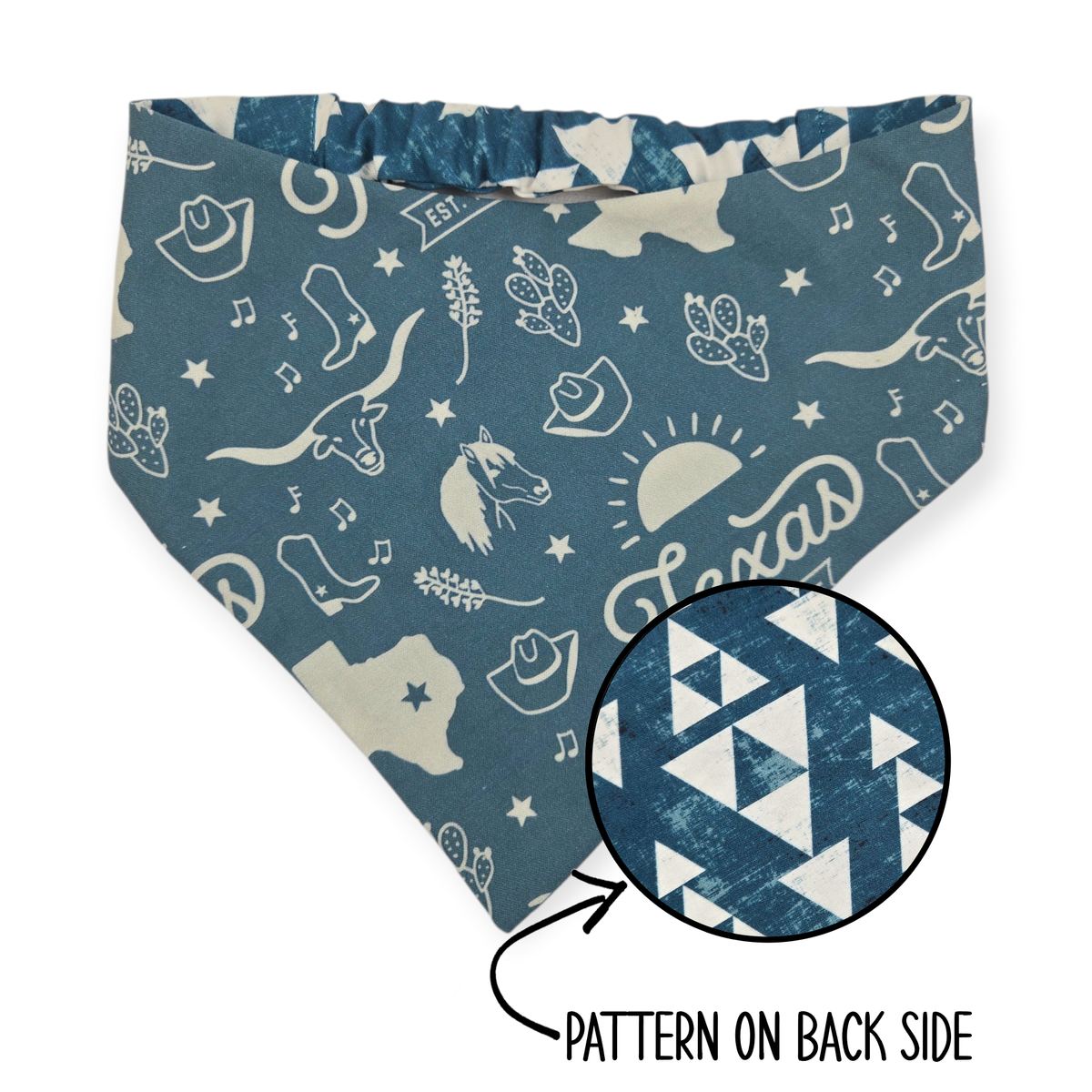 Texas Western Americana/Teal Southwestern Reversible Bandana
