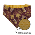 Bobcats /Mustard Mudcloth Reversible Slip-on Scrunchie Bandana (Small/Medium)