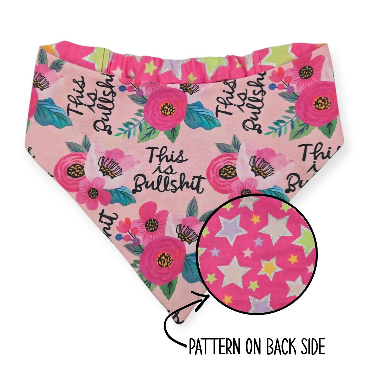 This is Bullshit/Pink Stars Reversible Bandana