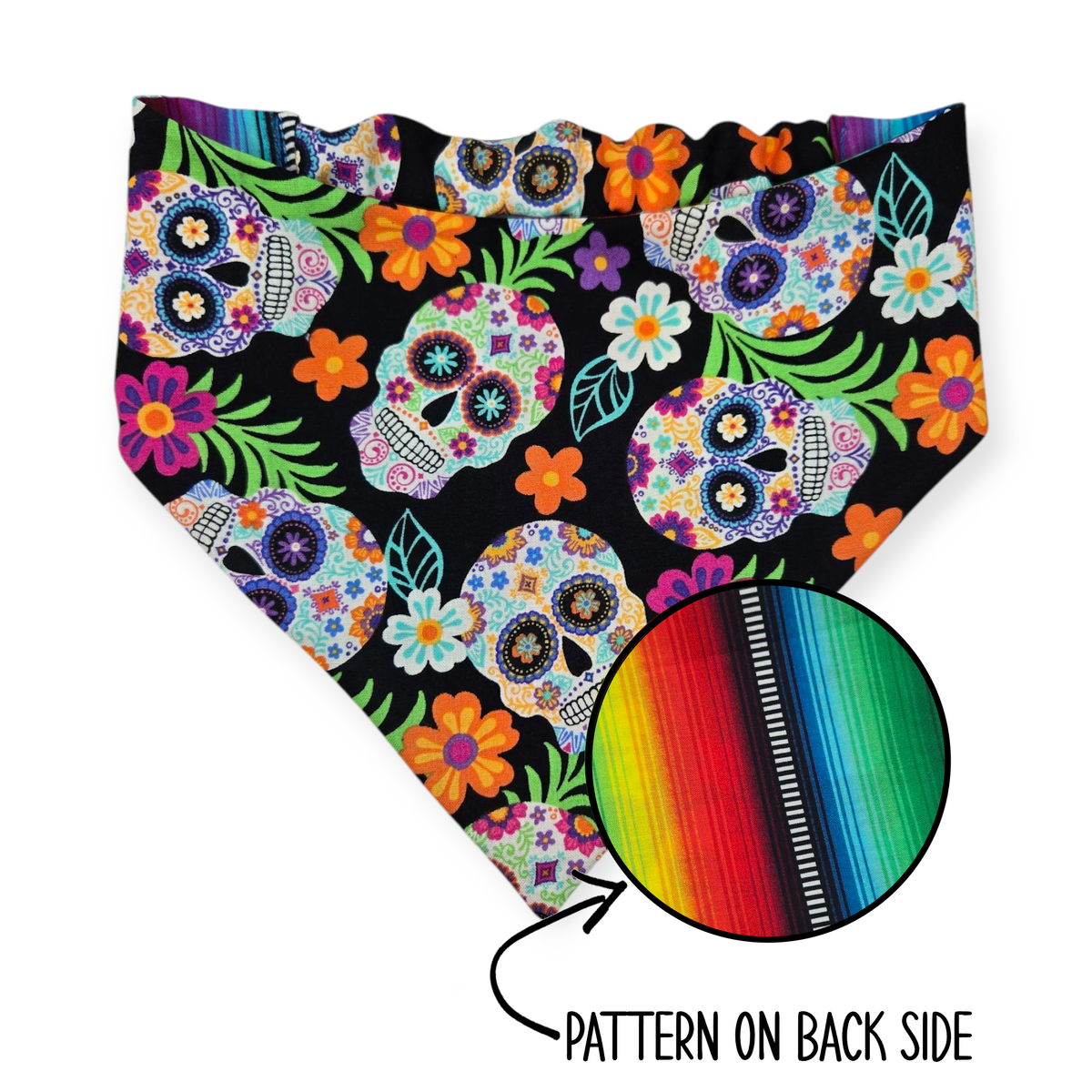 Tropical Sugar Skulls/In Queso Emergency Reversible Bandana
